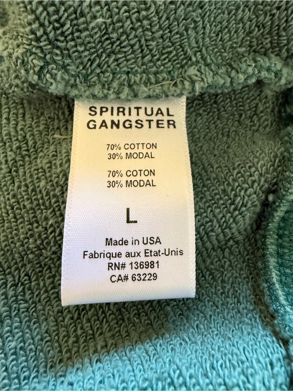 NWT Spiritual Gangster Grows Within Zuma Crew in Dusty Sage Size Large - Picture 7 of 16